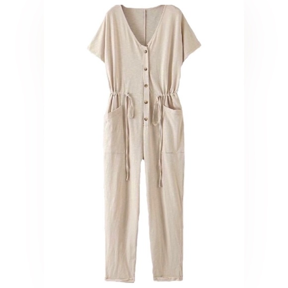 Goodnight Macaroon Buttoned Jumpsuit - Picture 1 of 4